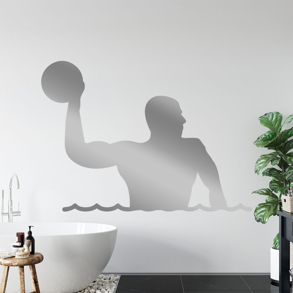Wasserball Spieler Figur Wandtattoo Wandaufkleber Wall Sticker - Dekoration, Küche, Wohnzimmer, Schlafzimmer, Badezimmer