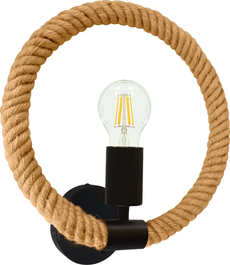 Applique murale ROPE sisal pour éclairage doux déco bohème E27