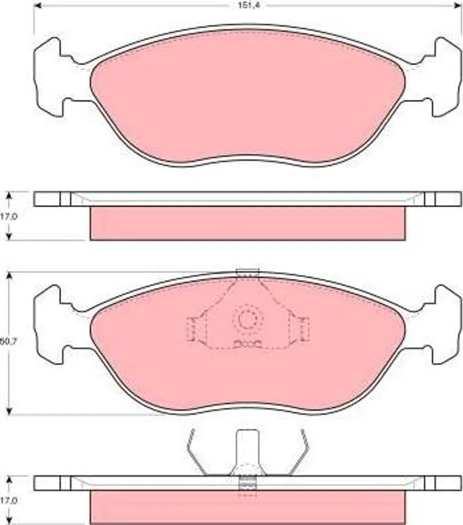 Plaquettes de frein TRW GDB1246 performance durable pour frein à disque