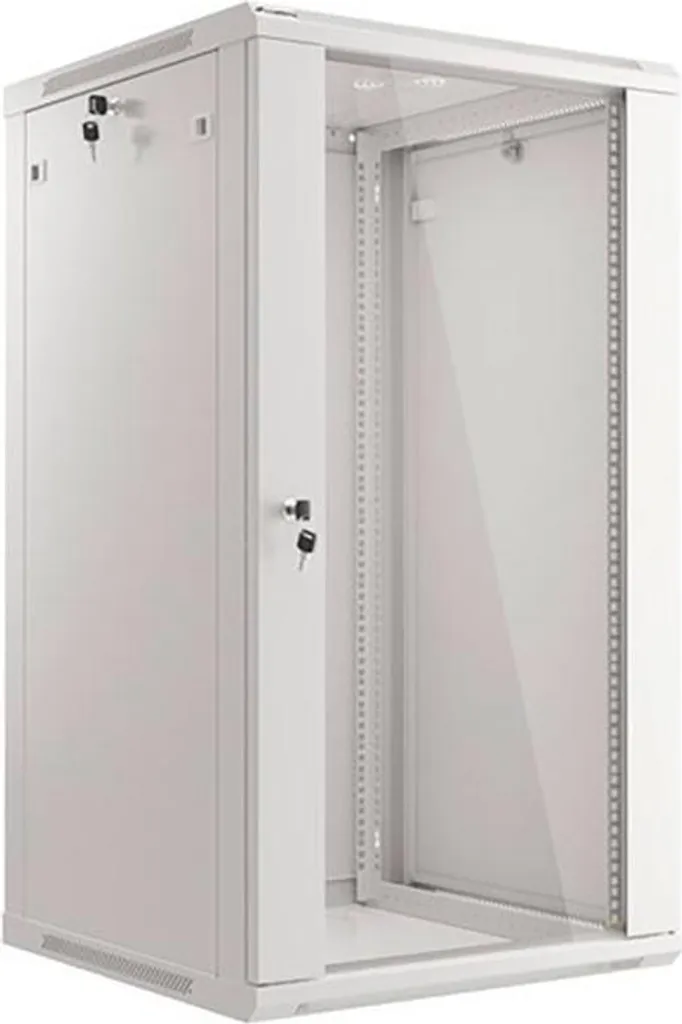 Baie de brassage 22U 19 pouces Lanberg 600mm grise pour installation murale