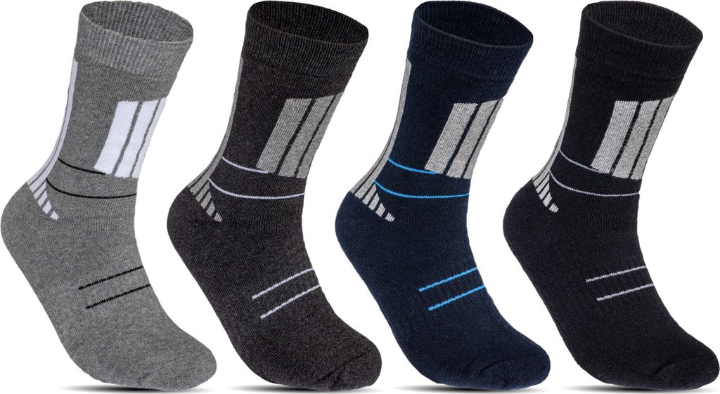 6 bis 12 Paar Thermo Socken Wintersocken Herren & Damen Warm Skisocken | B37 - 39-42 - 6er Pack