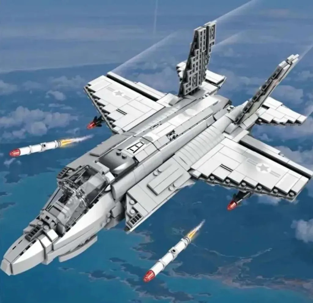 F-35 B Lockheed Martin technique Reobrix 1600 pièces avec train mobile - 2