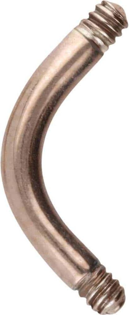 Bauchnabel-Piercing, Rook Piercing Chirurgenstahl Banane ohne Kugeln RoséGold Stablänge: 5mm | Stabstärke: 1,2mm