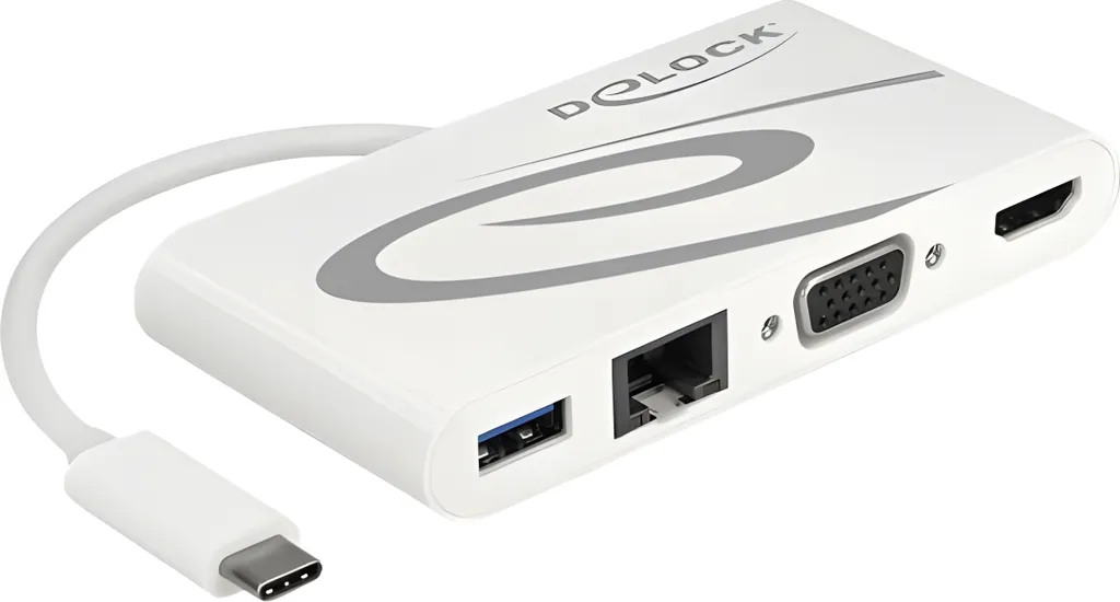 Delock 87721 Docking Station USB-C to HDMI VGA LAN USB 3.1