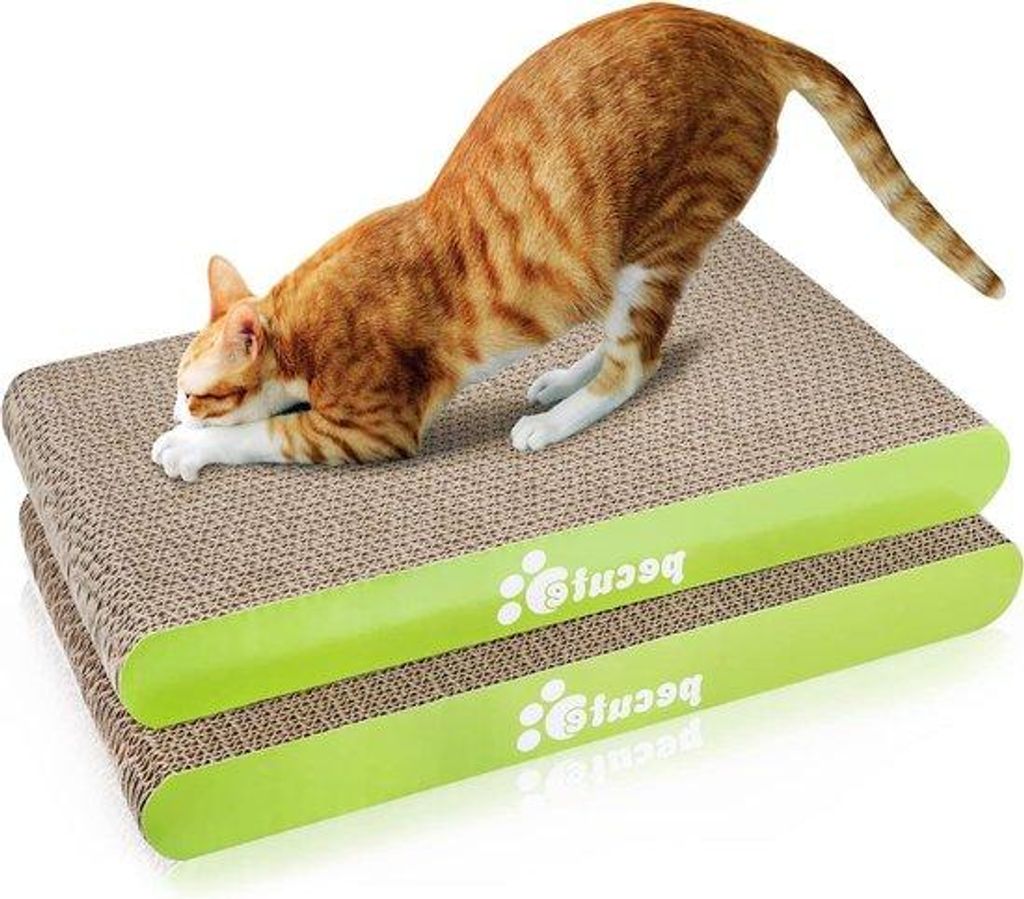 Katzenkratzmatte - Umkehrbare Kartonpads mit -Katzenminze (M 2er-Pack)