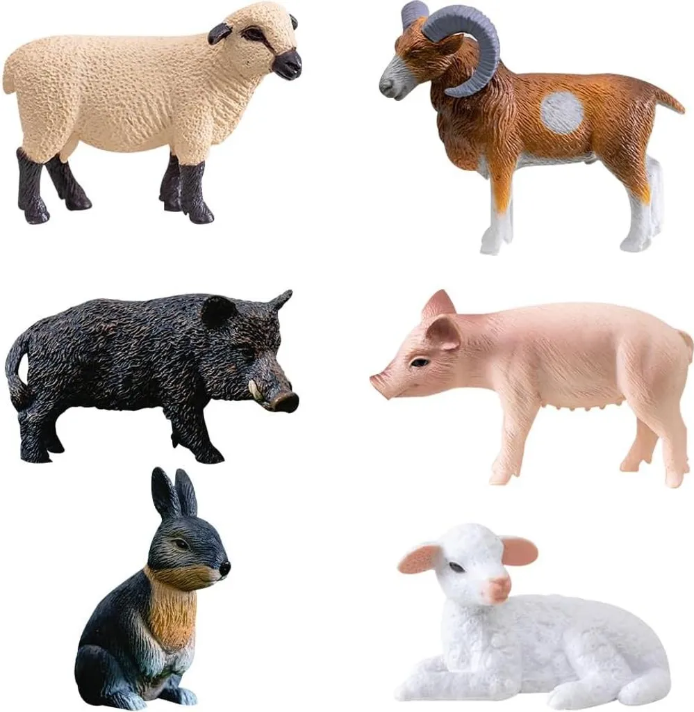 Mini figurines animaux en résine résistante pour déco terrasse et mousse