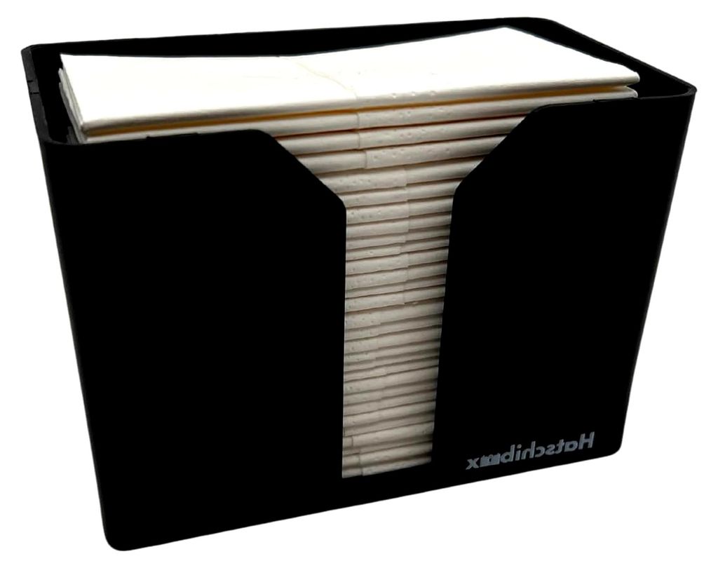 Taschentuchbox aus ABS Thermoplast - Nachfüllbare Tücherbox (Schwarz)
