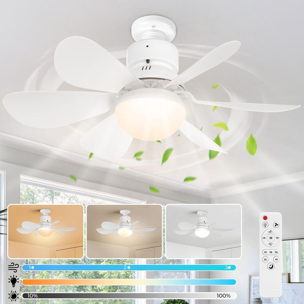 40W stropní ventilátor s osvětlením a dálkovým ovládáním Obrázek produktu 