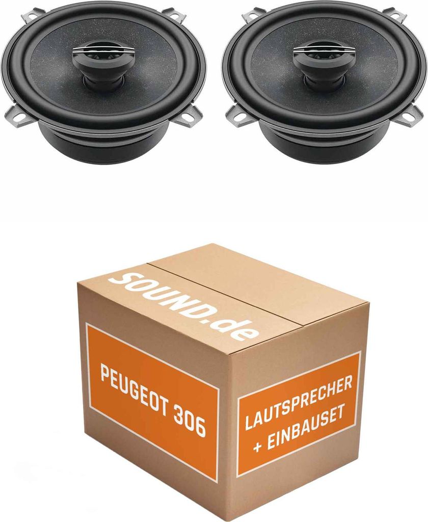 Lautsprecher Boxen Einbaupaket Heck Hertz CX 130 passend für Peugeot 306 | 2x Tief-Mitteltöner mit integriertem Hochtöner 150W MAX