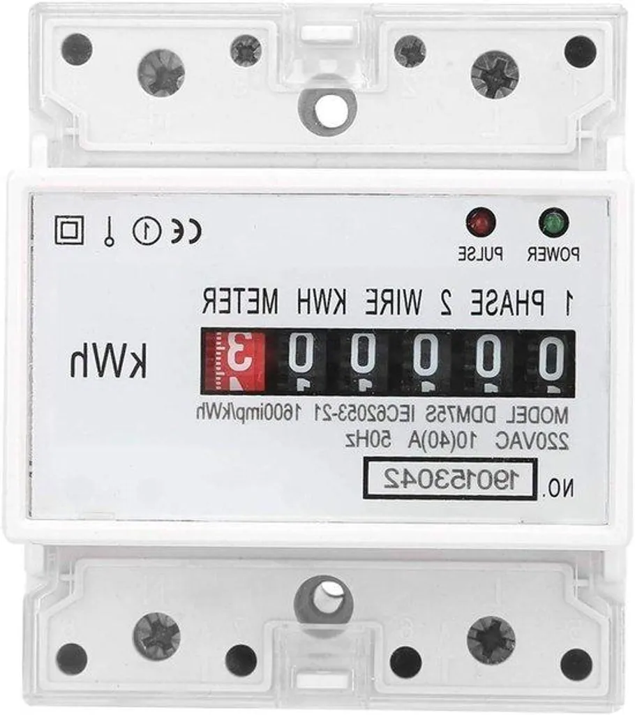 Sous-compteur d'énergie 4P sur rail DIN avec affichage LED - 230V 50Hz