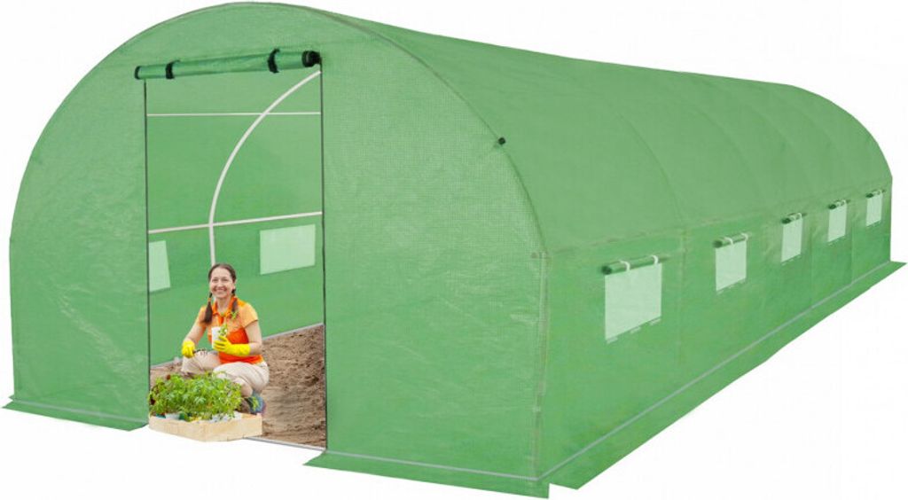 4iQ Gewächshaus Folientunnel 3x8m Grün