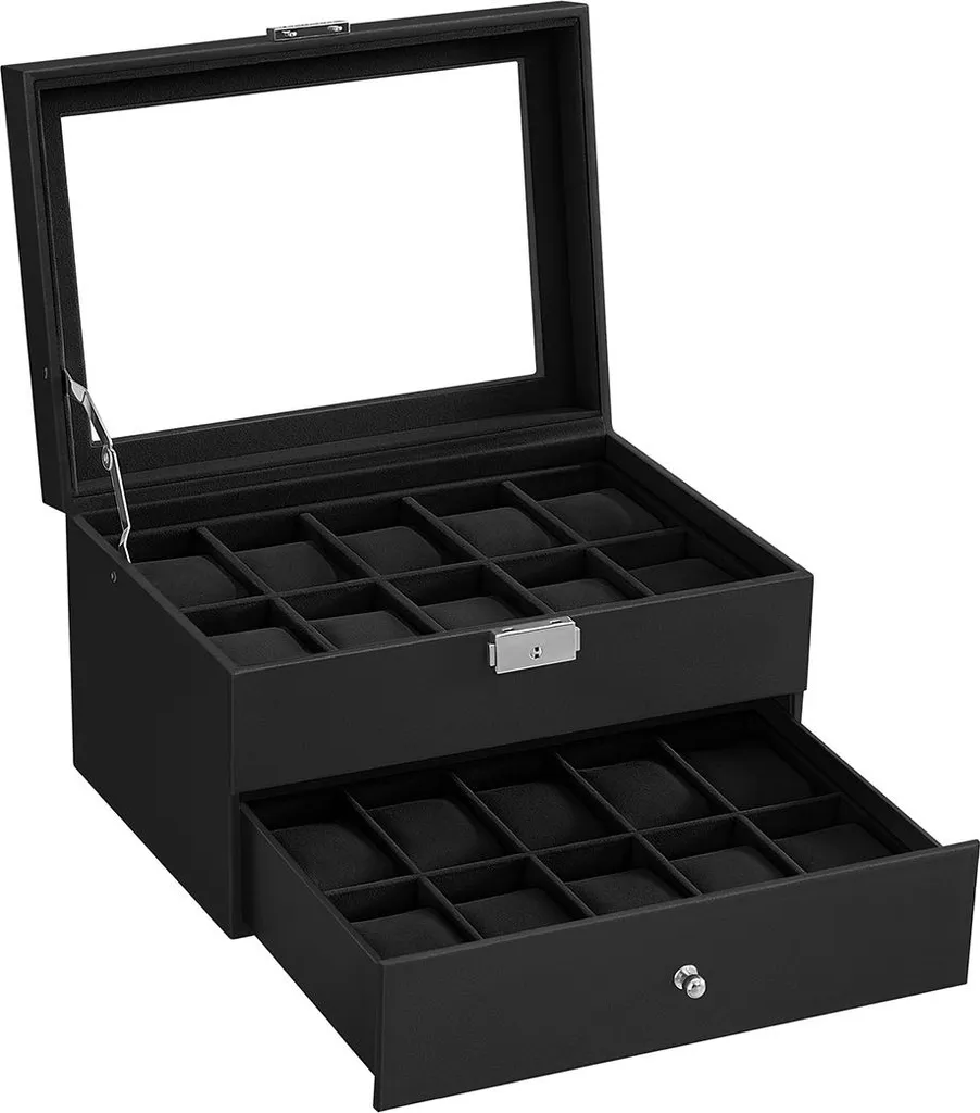 Coffret montres 2 niveaux pour collectionneur : rangement et protection