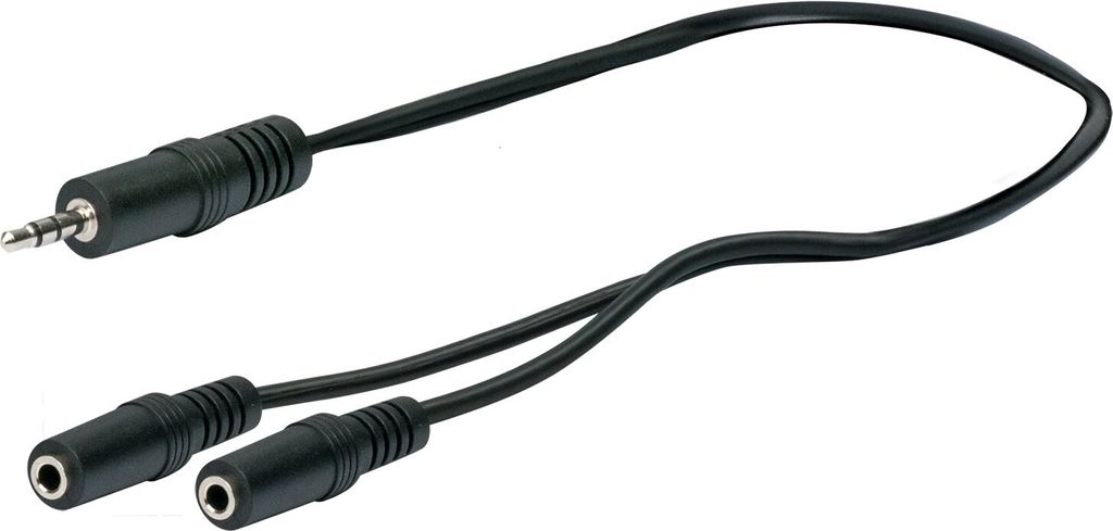 Schwaiger Adapter Stereo 3,5mm Klinke -> 2x3,5mm Bu 0,2m Sc