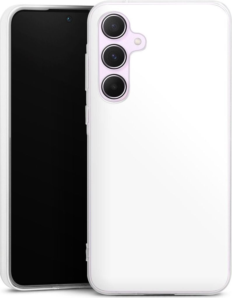 DeinDesign Handyhülle für Samsung Galaxy A55 5G Silikon Hülle Case Smartphone Schutzhülle Farbe einfarbig weiß
