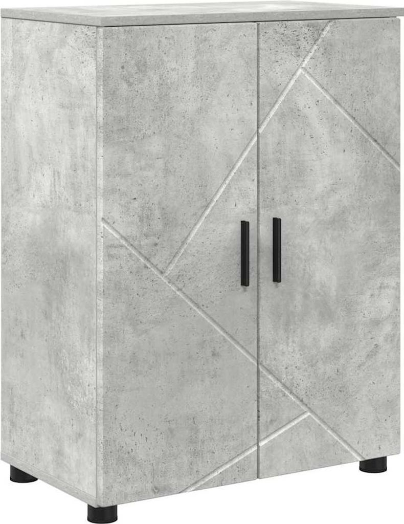 Badezimmerschrank mit Speicher Beton Grau 60 x 35 x 80 cm