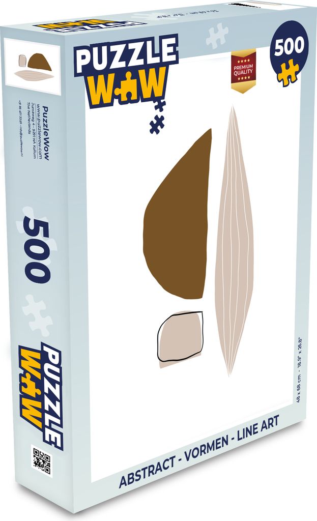 MuchoWow Puzzle 500 Teile Abstrakt - Formen - Linienkunst - Denken - Spiel - Toy
