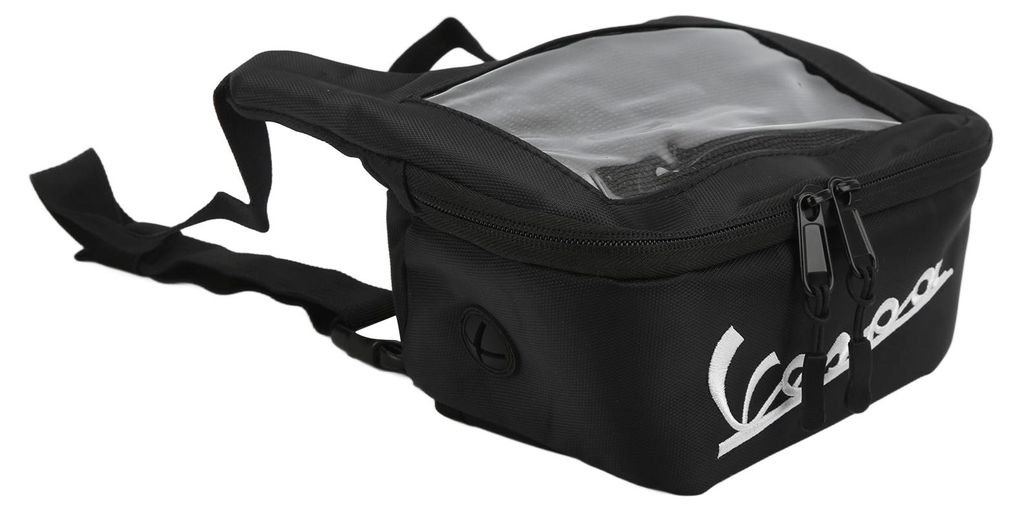 Bike Handlebar Bag Front Phone Storage Backpack Nylon Waterproof with Transparent Touch Screen Pouch for Motorcycle