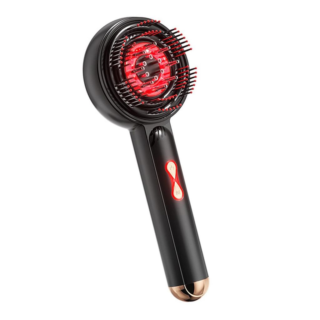 Elektrisches 3-in-1 Kopfmassagegerät, Haar- & Kopfhautbürste, Rotlicht, 3 Massage-Modi, Ölspender, 360° Knetfunktion
