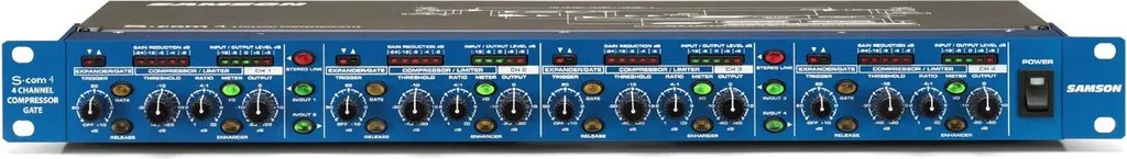 Samson S-com 4 Compresseur Gate à quatre canaux pour rack de studio son