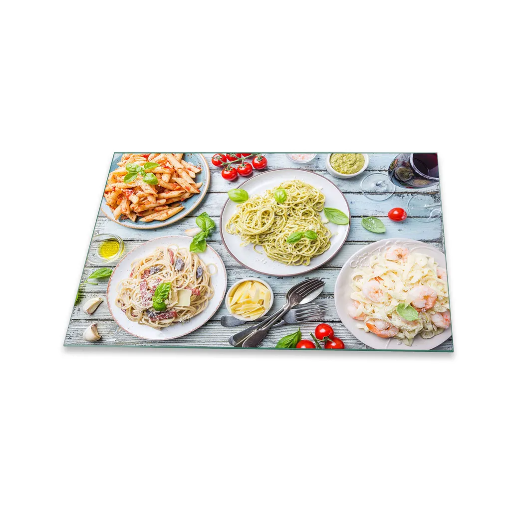 Protezione Piano Induzione 80x52 Vetro Temperato 4mm Food Green