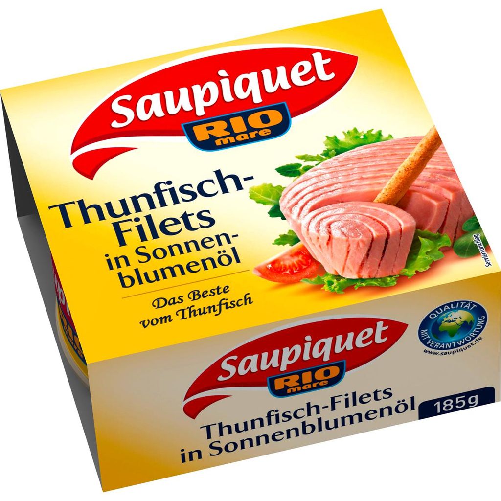 Saupiquet filety z tuńczyka w oleju słonecznikowym w puszce Zdjęcie produktu 