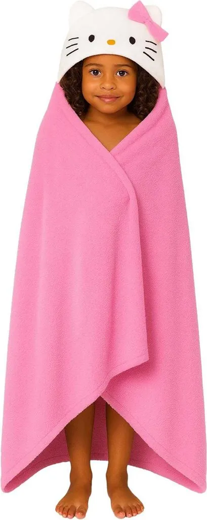 Pull couverture enfant Hello Kitty en polaire douce - Taille unique Rose
