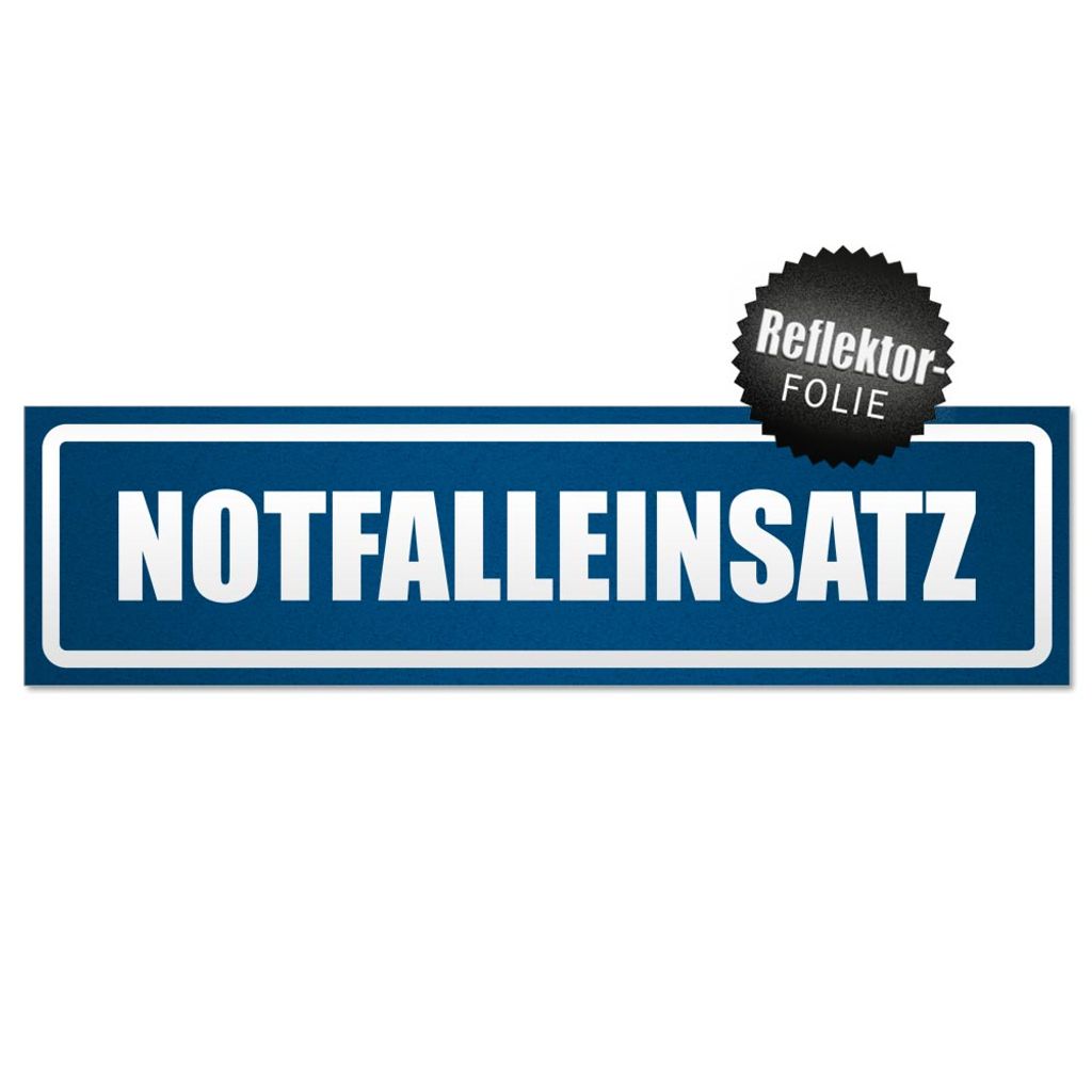 Notfalleinsatz invertiert Magnetschild Schild magnetisch