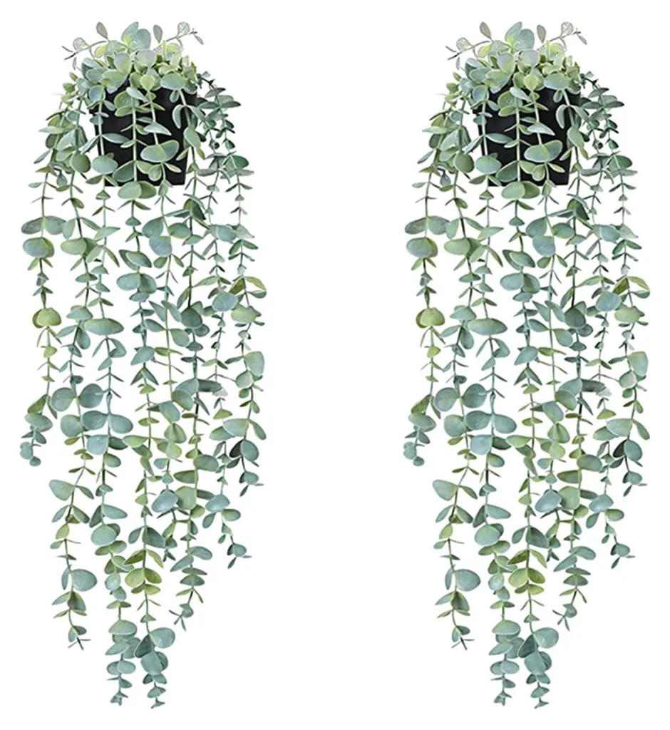 Plantes artificielles tombantes réalistes en pot pour mur et balcon