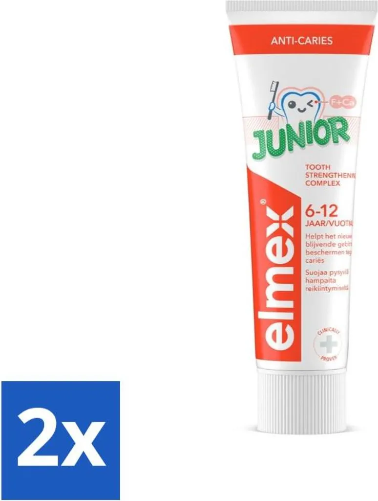 Elmex Gel Dentifricio Junior (5-12 anni) 75 ml - Confezione risparmio - 2 pezzi