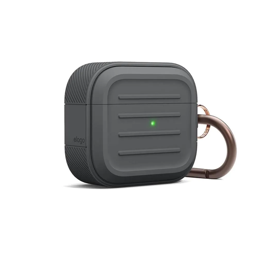 Elago Armor Case AirPods 3 Dark Grey - Custodia Rugged con Gancio - 2