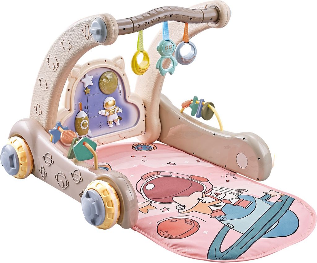 Eco Toys Spielmatte 2-in-1 Aktivitäten Rosa Lauftrainer Produktbild 