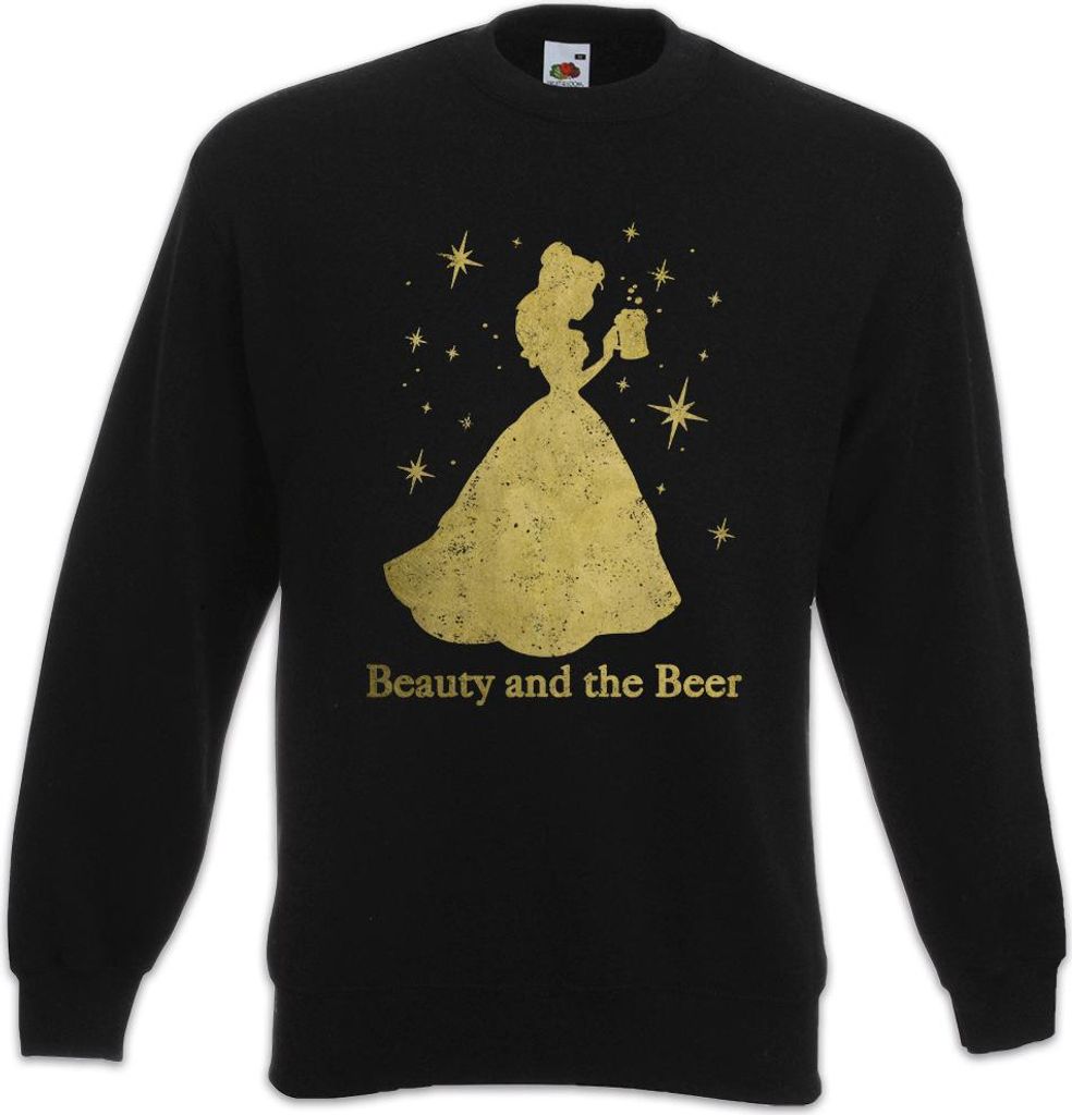 Urban Backwoods Beauty and the Beer, Sweatshirt, Farbe: Schwarz, Größe: L