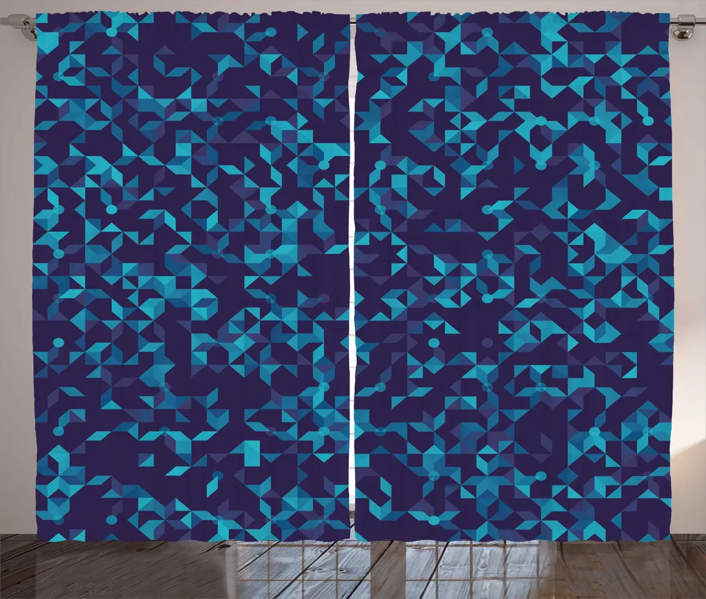 ABAKUHAUS Tenda Rustica Blu Navy 280x175 cm Triangle Dots Online