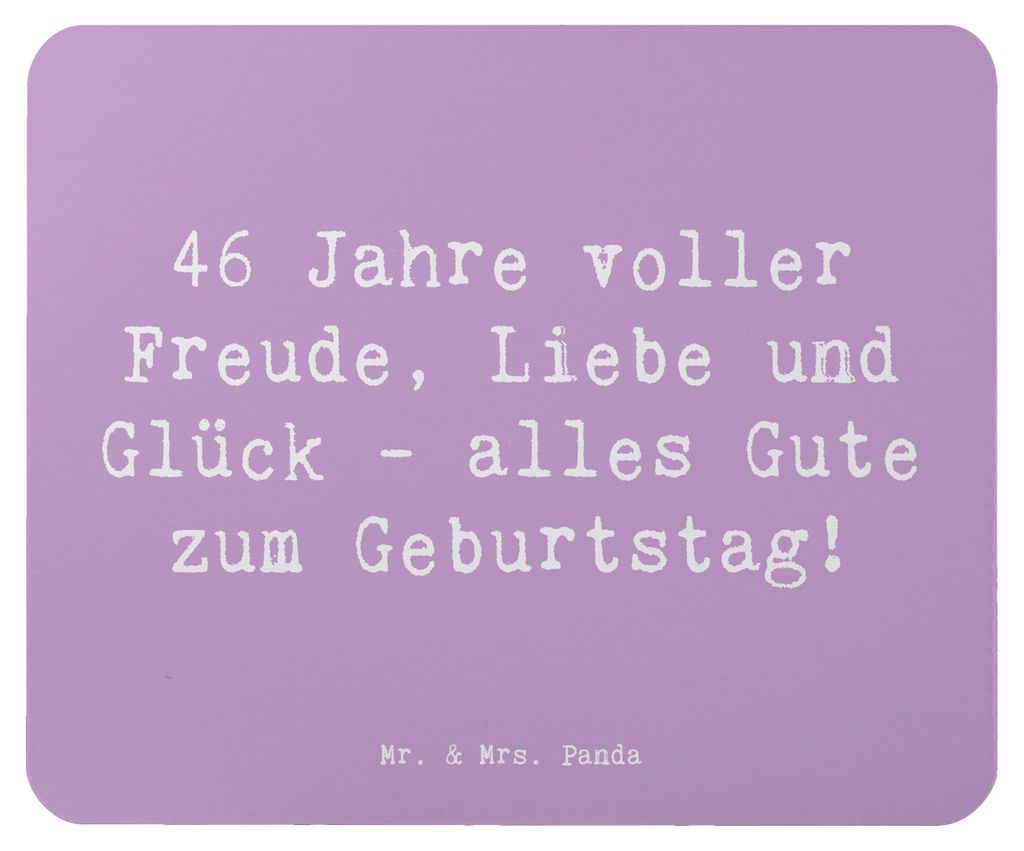 Mr. & Mrs. Panda Mauspad Spruch 46. Geburtstag - Produktbild 