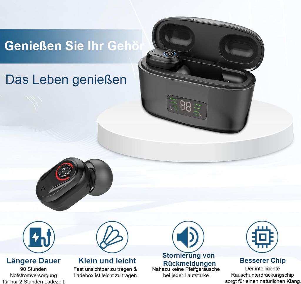 Hörverstärker Wiederaufladbare Hörgeräte mit Produktbild 3