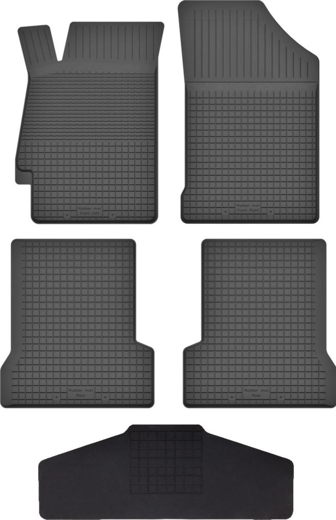 Gummi Fußmatten Set Für: Honda Prelude V (1996-2001) Gummimatten Schwarz