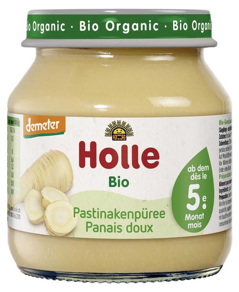 PASTERNAK BEZ DODATKU CUKRÓW BEZGLUTENOWY OD 5 MIESIĄCA DEMETER BIO 125 g (SŁOIK) - HOLLE