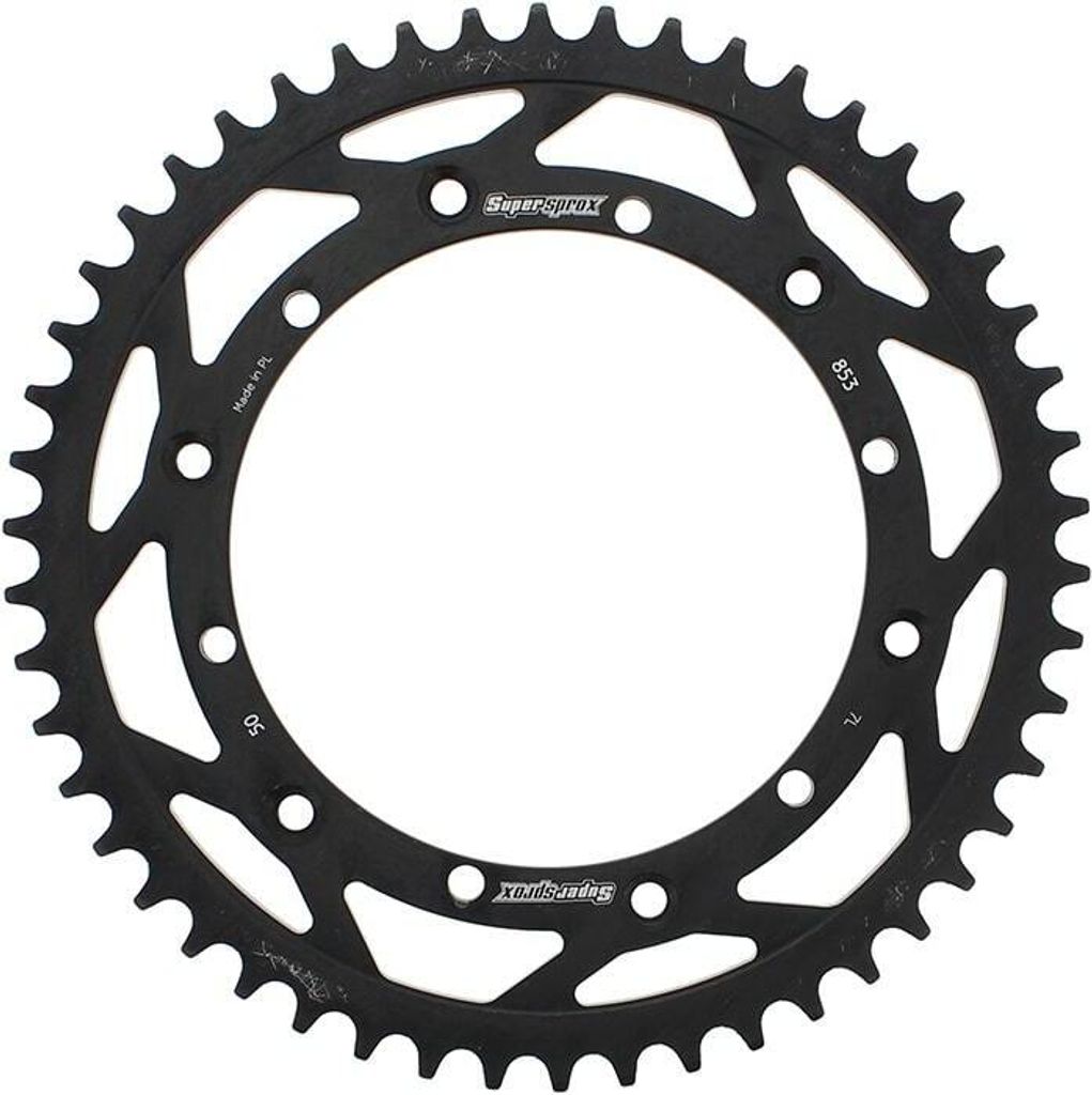 Stahl-Kettenrad Supersprox 520 - 50Z (schwarz) RFE-853:50-BLK|ID 152,0 LK 175,0 6-Loch/6-Loch