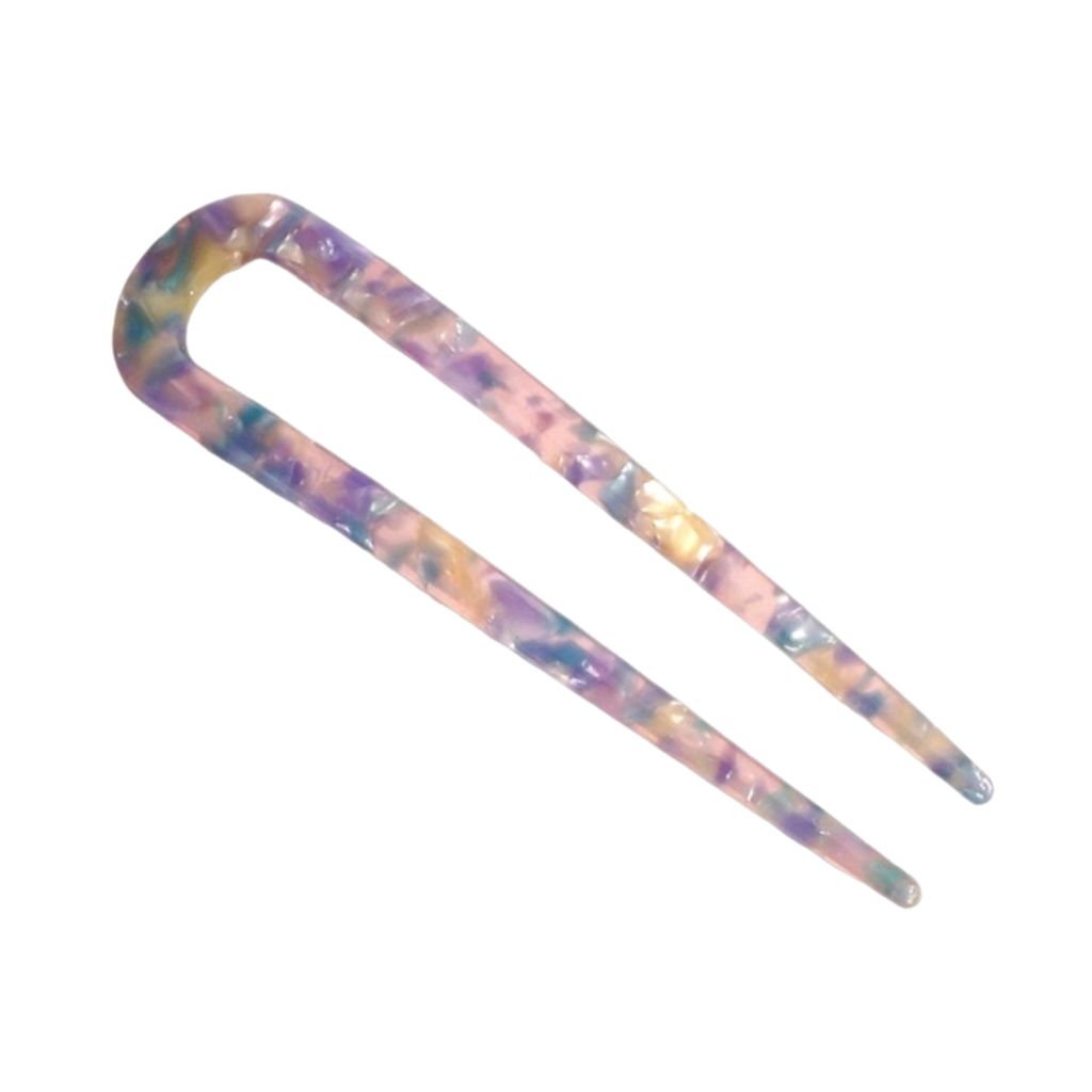 Hochsteckfrisur-Haarstab, U-förmige Acryl-Dutt-Haarnadel, Acryl, sichere Fixierung, Haarstab, Frauen, Haar-Styling-Tool, Rosa