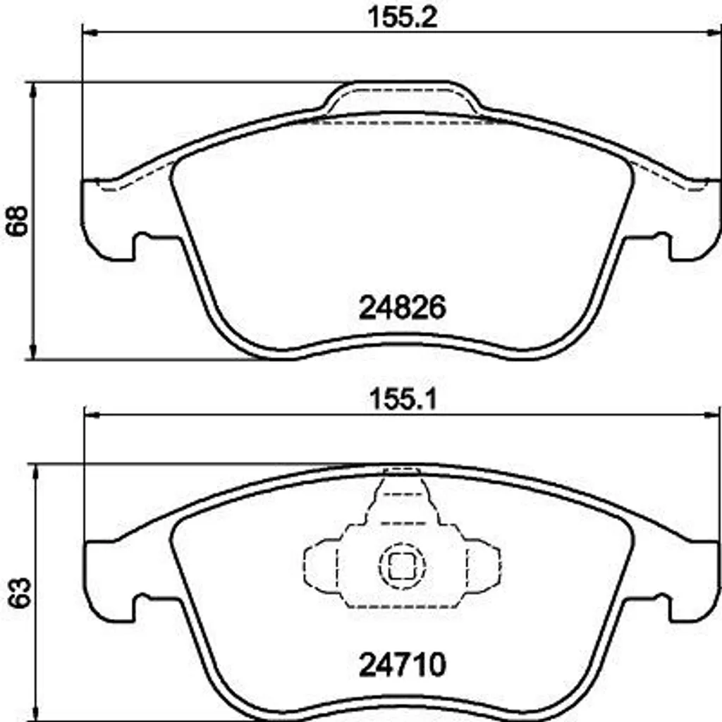 Plaquettes de frein HELLA 8DB 355 014-591 pour Clio IV et Megane III