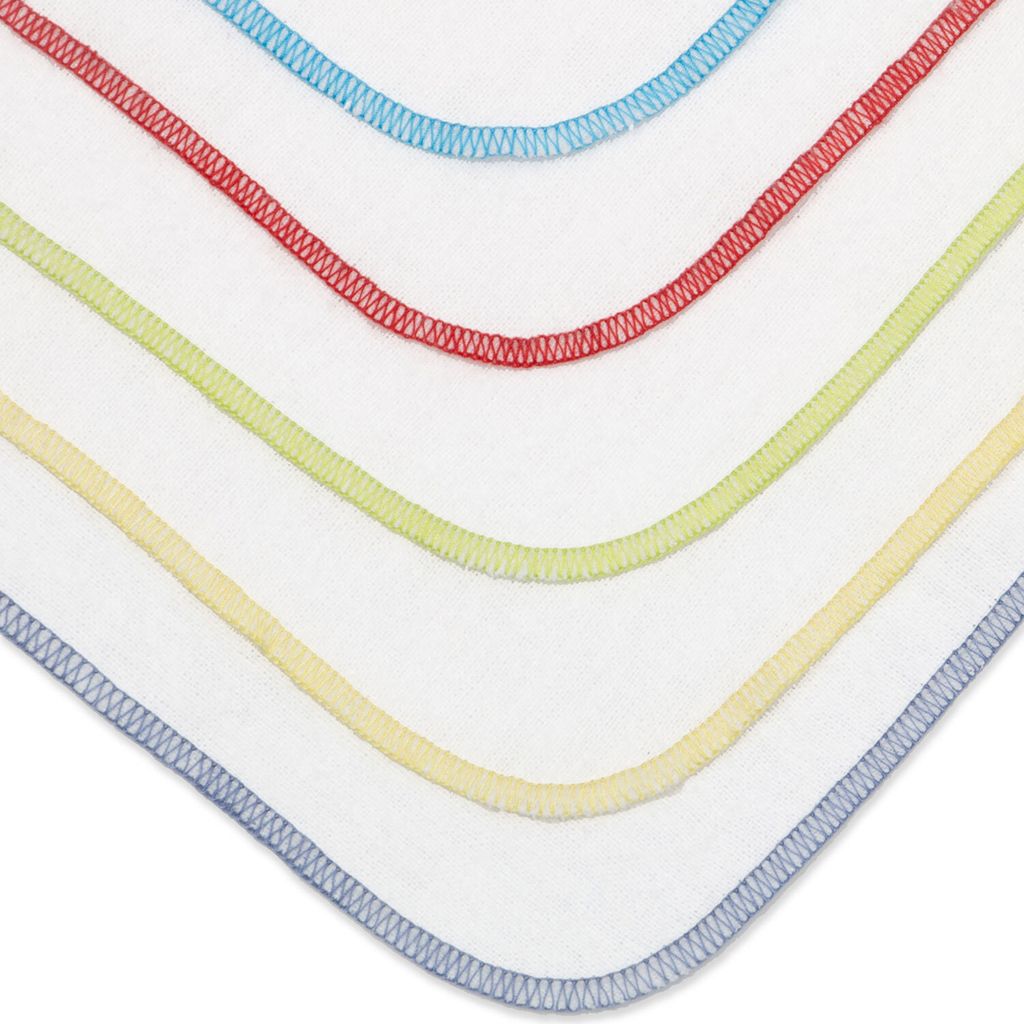 10er Set Waschlappen, Baumwolle, 25x25 cm, weiß mit Produktbild 4