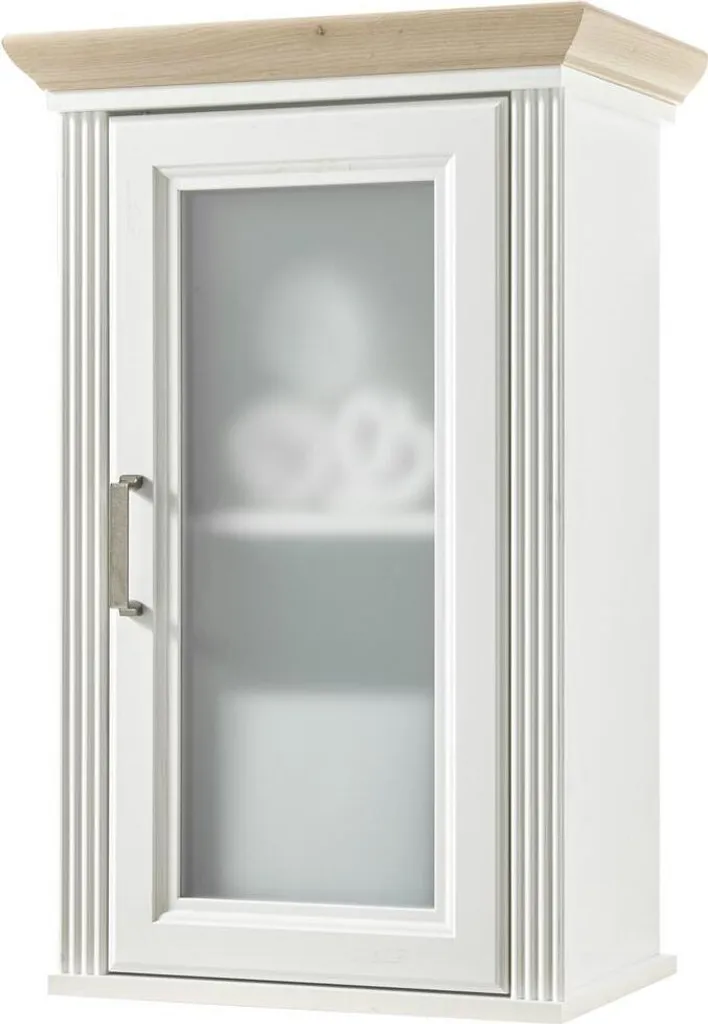 Armoire murale Jasmin en pin clair style campagnard - 48x75x33 cm