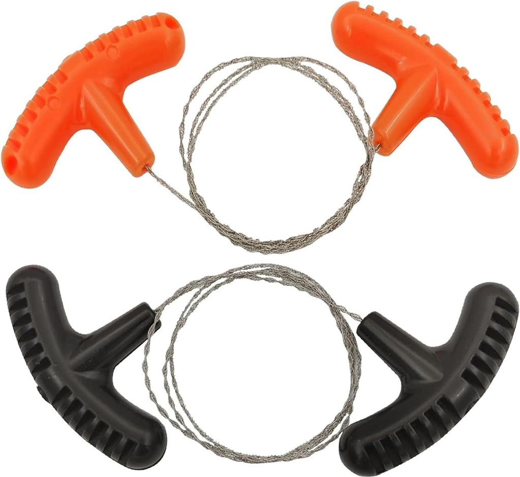 Drahtsäge mit Handgriffen - Säge - Draht - Survival-Ausrüstung - Outdoor - 70 cm Länge - Taschenkettensäge - Reisen - Camping - Wandern