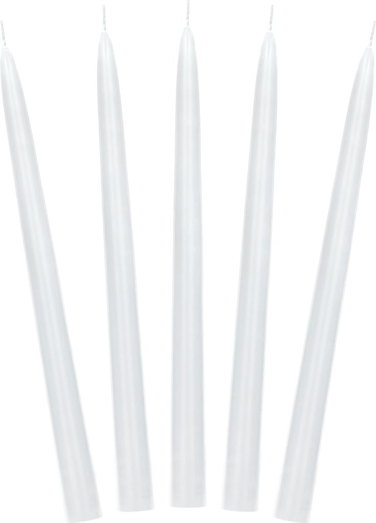 Świeca stożkowa matowa biały 24cm 10szt Zdjęcie produktu