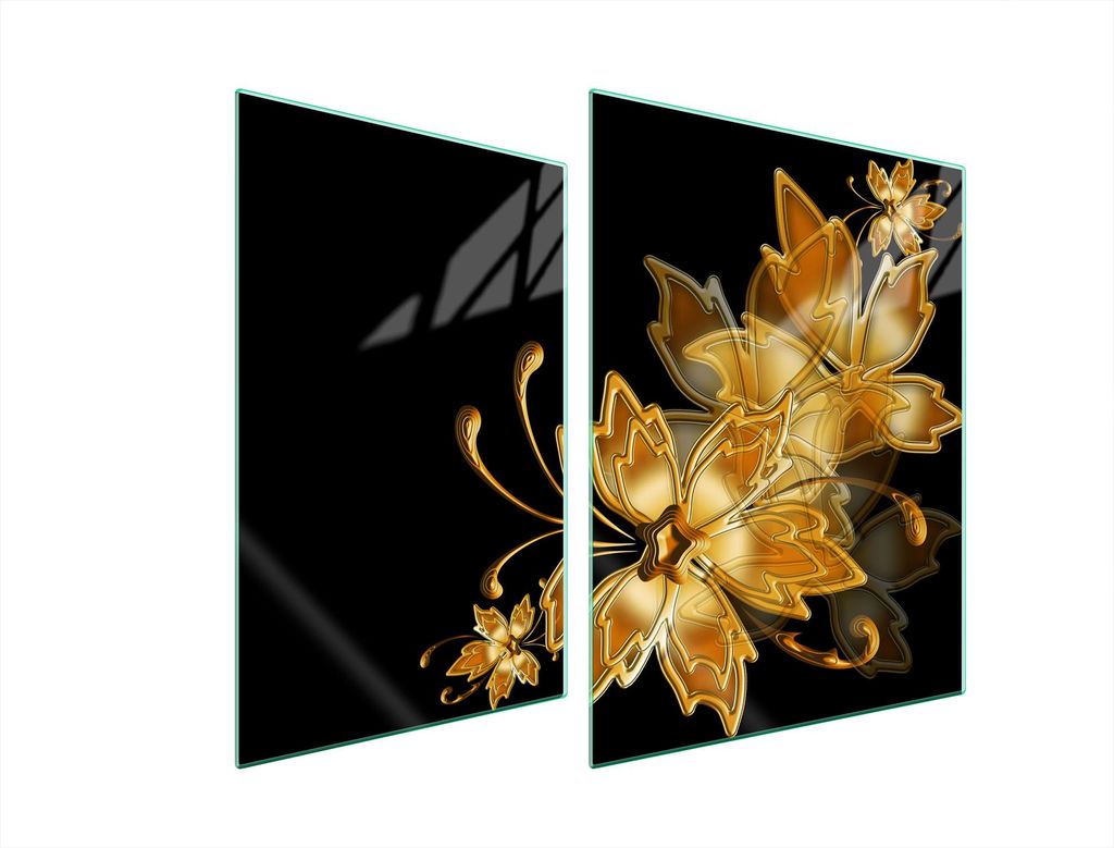 Glasschutzplatte Für Herd 70X52 Gold