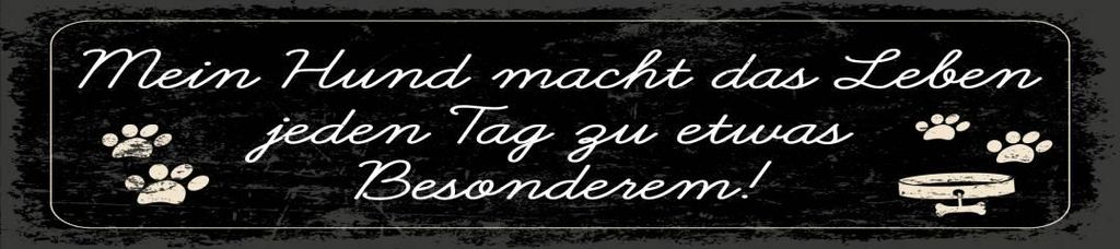 vianmo Holzschild 46x10 cm Mein Hund leben besonders