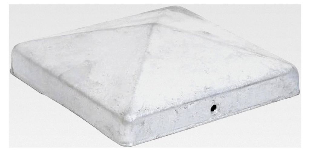 6 x Pfostenkappe 151 x 151 mm Pyramide – Feuerverzinkter Stahl – Abdeckung für 150x150 mm Holzpfosten – Effektiver Wetterschutz für Zaunpfo...