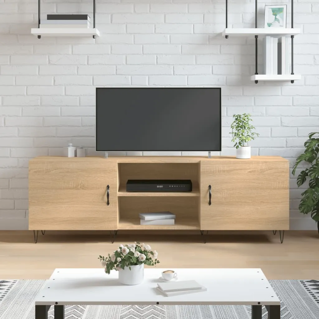Mobile TV Legno Rovere Sonoma 150x30x50 cm | Arredo Casa Confortevole
