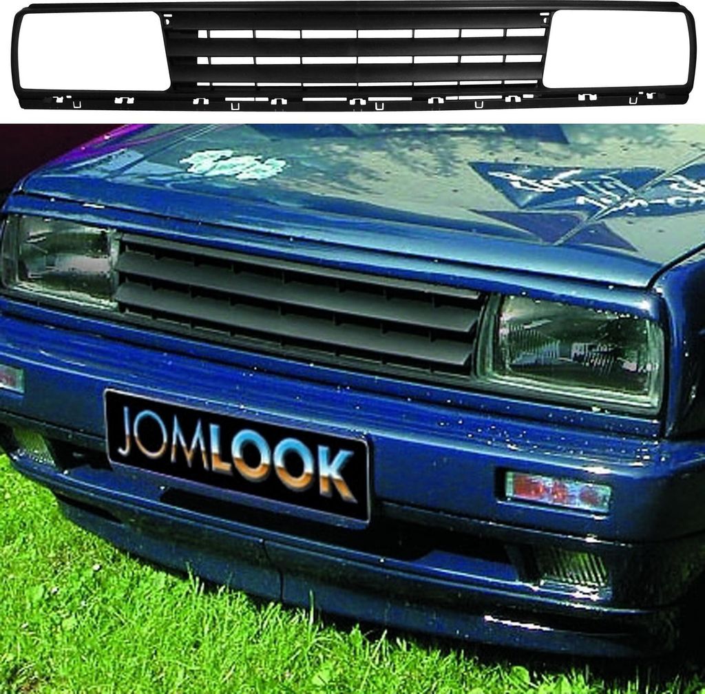 Kühlergrill Sportgrill Schwarz ohne Emblem für VW Jetta II 19E