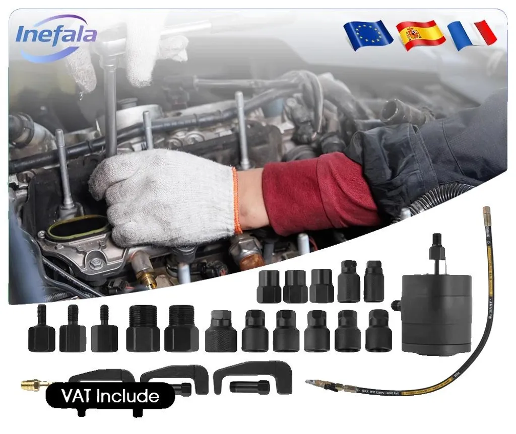 Extraire Injecteur Diesel Grippé sans Effort - Kit Pneumatique 24 pcs